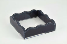 Load image into Gallery viewer, Lucite Marblelized Cocktail Napkin Tray Black
