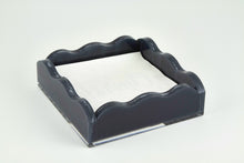 Load image into Gallery viewer, Lucite Marblelized Cocktail Napkin Tray Black
