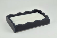Load image into Gallery viewer, Lucite Marblelized Guest Towel Tray Black

