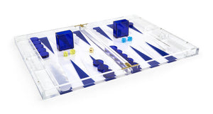 Acrylic Backgammon, Blue