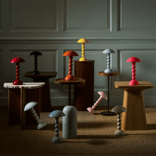 Load image into Gallery viewer, Sage Lacquer Rechargeable Bobbin LED Lamp
