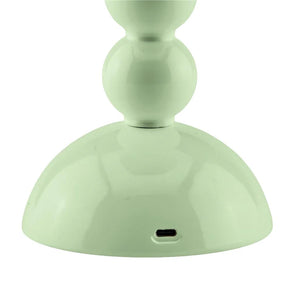 Sage Lacquer Rechargeable Bobbin LED Lamp