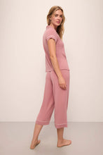 Load image into Gallery viewer, Gisele TENCEL™ Modal Short Sleeve Cropped PJ Set- Old Rose
