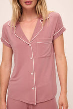 Load image into Gallery viewer, Gisele TENCEL™ Modal Short Sleeve Cropped PJ Set- Old Rose
