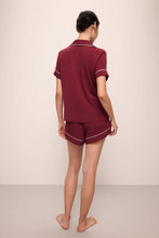 Load image into Gallery viewer, Gisele TENCEL™ Modal Relaxed Short PJ Set-Cabernet/Ivory
