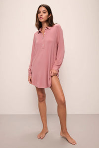 Gisele TENCEL™ Modal Boyfriend Sleepshirt- Old Rose