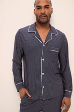 Load image into Gallery viewer, William Printed TENCEL™ Modal Long PJ Set-Duo Stripe True Navy/Ivory
