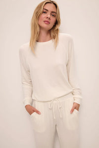 Cozy Time Crew Neck Pullover-Ivory