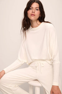 Cozy Time Mock Neck Pullover Ivory