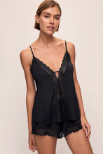 Load image into Gallery viewer, Lara TENCEL™ Modal Cami &amp; Short PJ Set- Black
