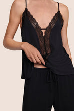 Load image into Gallery viewer, Lara TENCEL™ Modal Cami &amp; Pant PJ Set Black
