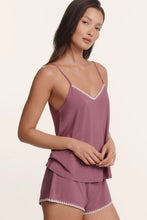 Load image into Gallery viewer, Frida TENCEL™ Modal Cami &amp; Shortie Short PJ Set Fig/Ivory

