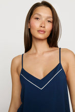 Load image into Gallery viewer, Gisele TENCEL™ Modal V Neck Cami &amp; Pant PJ Set Navy/Ivory

