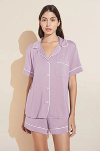 Gisele TENCEL™ Modal Relaxed Short PJ Set - Lavender/Ivory