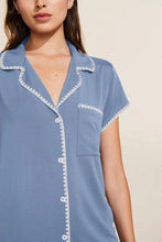 Load image into Gallery viewer, Frida TENCEL™ Modal Shortie Short PJ Set - Wedgewood Blue/Ivory
