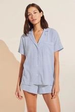 Load image into Gallery viewer, Nautico Shortie Short PJ Set - Wedgewood Blue/White
