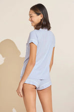 Load image into Gallery viewer, Gisele TENCEL™ Modal Shortie Short PJ Set - Ice Blue/Ivory
