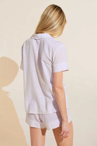 Nautico Shortie Short PJ Set - White/Lavender