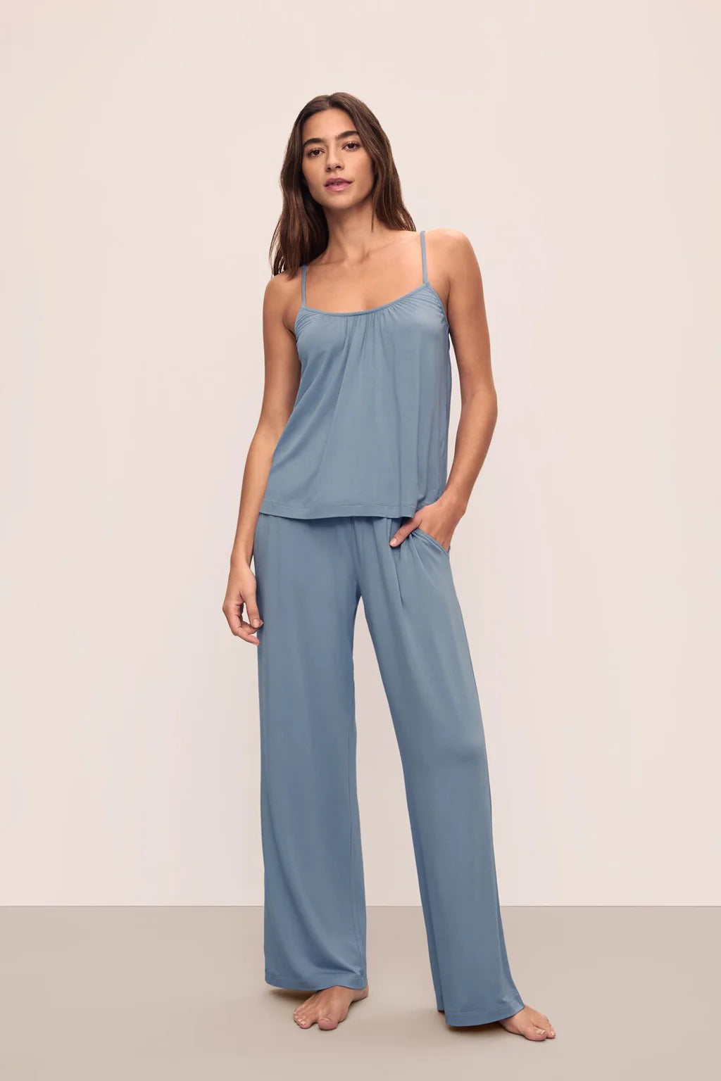 Gisele Modal Cami & Pant PJ Set-Faded Demin