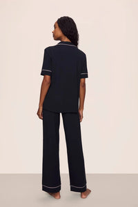 Gisele Modal Short Sleeve & Pant PJ Set Black/Sorbet Pink