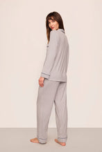 Load image into Gallery viewer, Gisele Printed TENCEL™ Modal Long PJ Set Geo Sphere Gray Dawn/Navy
