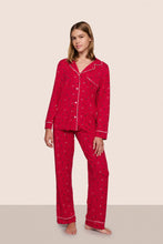 Load image into Gallery viewer, Gisele Printed TENCEL™ Modal Long PJ Set Nutcracker Holly Red/Ivory
