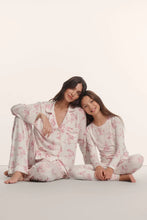 Load image into Gallery viewer, Gisele Printed TENCEL™ Modal Long PJ Set Rose Garden Cameo Pink/Pale Pink
