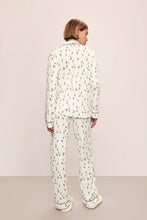 Load image into Gallery viewer, Gisele Printed TENCEL™ Modal Long PJ Set-Alpine Skier Ivory/Forest Green
