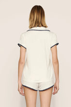 Load image into Gallery viewer, Frida TENCEL™ Modal Shortie Short PJ Set Ivory/Navy
