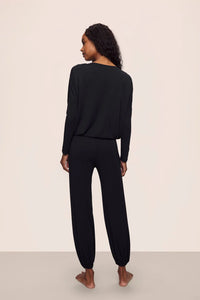 Gisele Modal Slouchy PJ Set Black/Ivory
