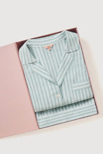 Load image into Gallery viewer, Nautico Long PJ Set Regatta Stripe Seagrass/White
