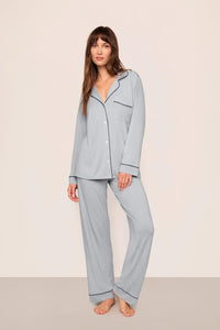 Gisele TENCEL™ Modal Long PJ Set Gray Dawn/Navy