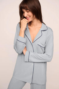Gisele TENCEL™ Modal Long PJ Set Gray Dawn/Navy