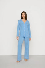 Load image into Gallery viewer, Gisele TENCEL™ Modal Long PJ Set Summer Blue/White
