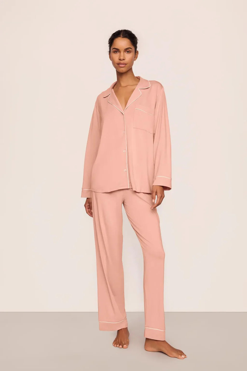 Gisele TENCEL™ Modal Long PJ Set Velvet Pink/Ivory