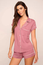 Load image into Gallery viewer, Gisele TENCEL™ Modal Shortie Short PJ Set Berry Blush/Ivory
