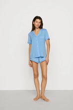 Load image into Gallery viewer, Gisele TENCEL™ Modal Relaxed Short PJ Set Summer Blue/White
