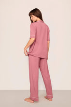 Load image into Gallery viewer, Gisele TENCEL™ Modal Short Sleeve &amp; Pant PJ Set Berry Blush/Ivory
