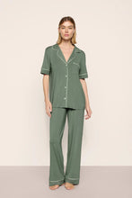 Load image into Gallery viewer, Gisele TENCEL™ Modal Short Sleeve &amp; Pant PJ Set Desert Sage/Ivory
