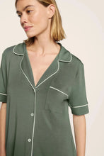 Load image into Gallery viewer, Gisele TENCEL™ Modal Short Sleeve &amp; Pant PJ Set Desert Sage/Ivory
