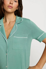 Load image into Gallery viewer, Gisele TENCEL™ Modal Short Sleeve &amp; Pant PJ Set Seagrass/White
