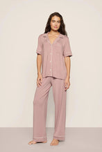 Load image into Gallery viewer, Gisele TENCEL™ Modal Short Sleeve &amp; Pant PJ Set Woodrose/Ivory
