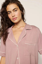 Load image into Gallery viewer, Gisele TENCEL™ Modal Short Sleeve &amp; Pant PJ Set Woodrose/Ivory
