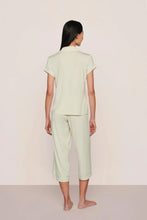 Load image into Gallery viewer, Gisele TENCEL™ Modal Short Sleeve Cropped PJ Set Seafoam/Ivory
