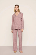 Load image into Gallery viewer, Gisele Printed TENCEL™ Modal Long PJ Set Animal Instinct Woodrose/Ivory
