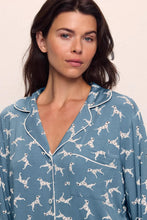 Load image into Gallery viewer, Gisele Printed TENCEL™ Modal Long PJ Set Dalmatian Faded Denim/Ivory

