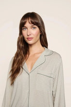 Load image into Gallery viewer, Gisele Printed TENCEL™ Modal Long PJ Set Geo Mod Desert Sage/Desert Sage
