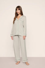 Load image into Gallery viewer, Gisele Printed TENCEL™ Modal Long PJ Set Geo Mod Desert Sage/Desert Sage
