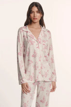 Load image into Gallery viewer, Gisele Printed TENCEL™ Modal Long PJ Set Rose Garden Cameo Pink/Pale Pink
