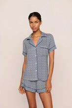 Load image into Gallery viewer, Gisele Printed TENCEL™ Modal Relaxed Short PJ Set Seashell Navy/Navy
